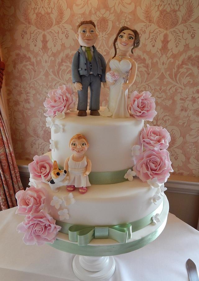 Little family wedding cake