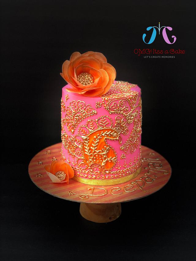 mehndi inspired cake for traditional indian themed wedding… | Flickr