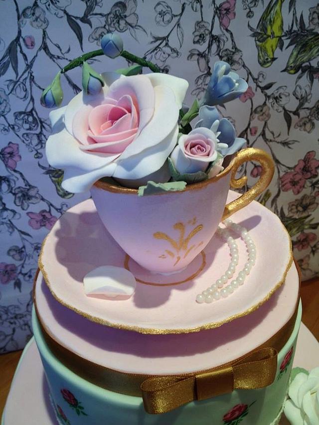 Teacup Birthday - Decorated Cake by The Skylark Bakery - CakesDecor