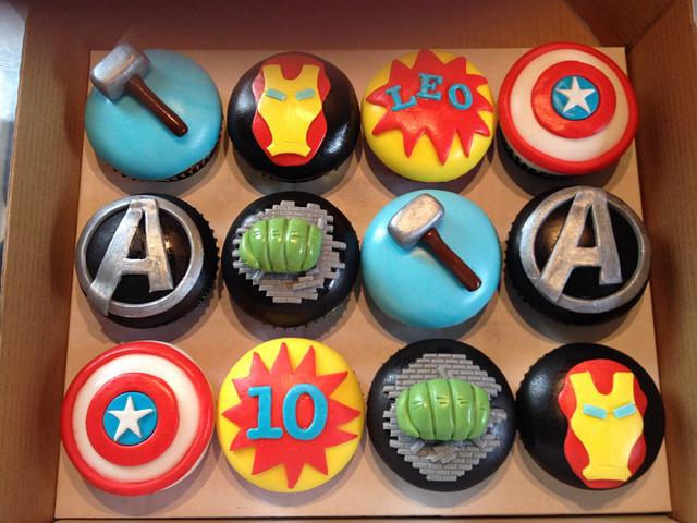Superheroes cupcakes Cake by 3 Wishes Cake Co CakesDecor
