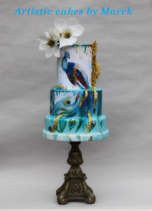 Wedding cakes peacock