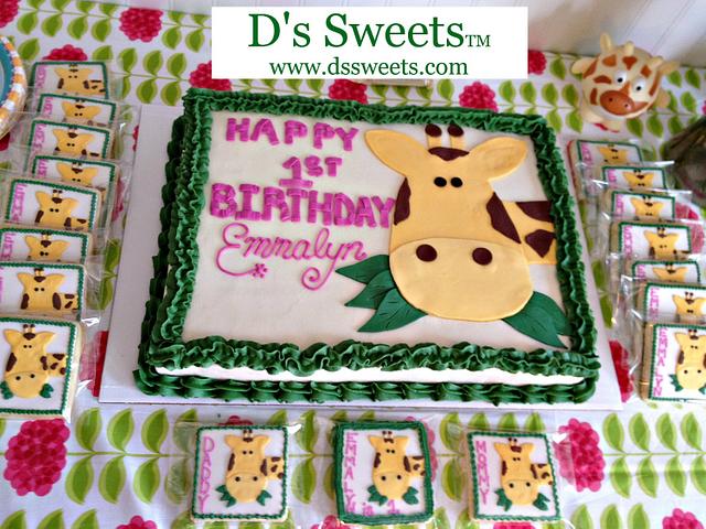 Giraffe Cake And Cookies Decorated Cake By Dawn Cakesdecor