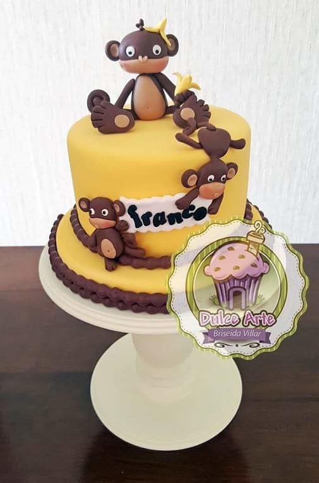 Monkey cake - cake by Dulce Arte - Briseida Villar ...