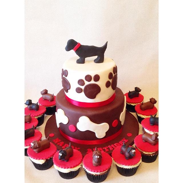 Sausage dog outlet cupcake cake