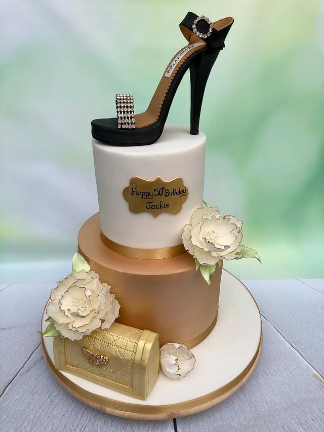 Bling shoe Cake by Sweet Surprizes CakesDecor