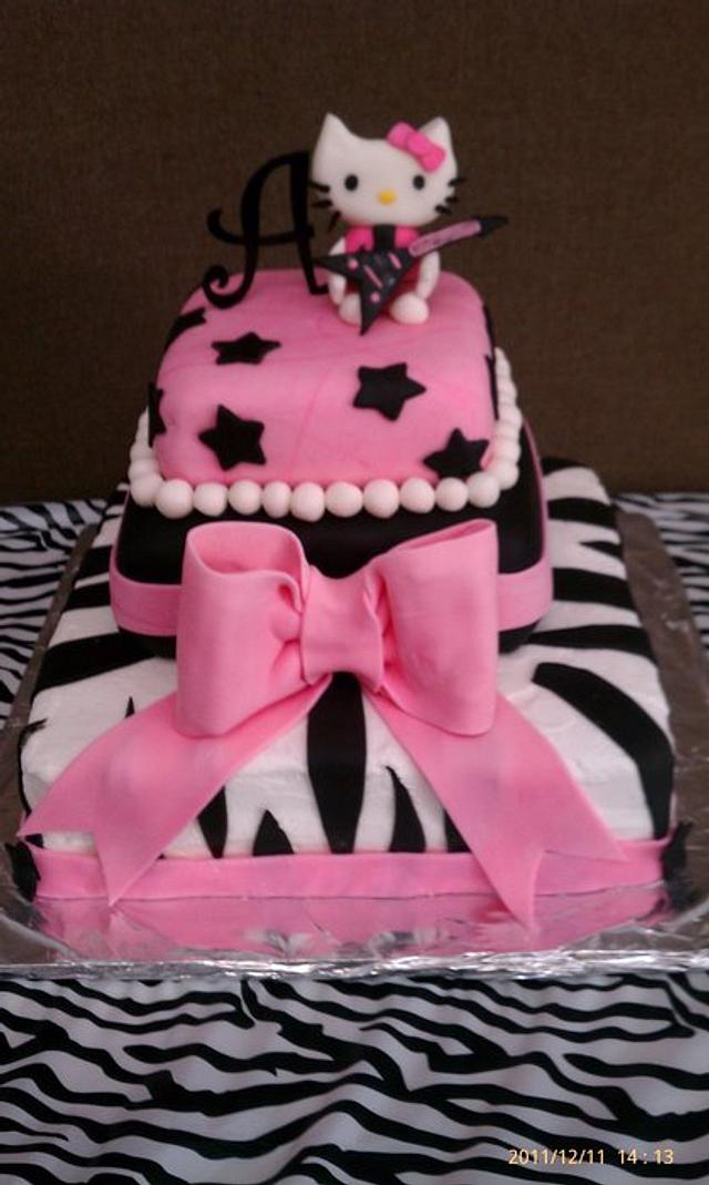 Hello Kitty Rockstar Cake