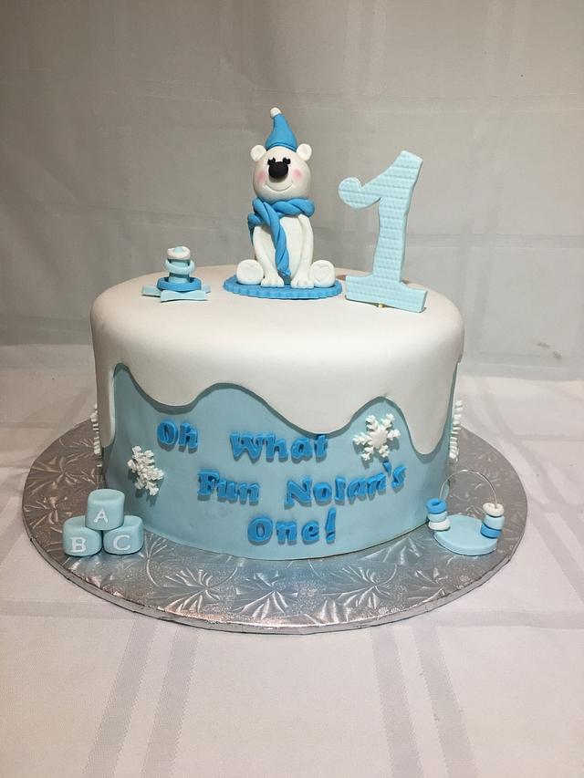 Winter Birthday - Decorated Cake by Brandy-The Icing & - CakesDecor