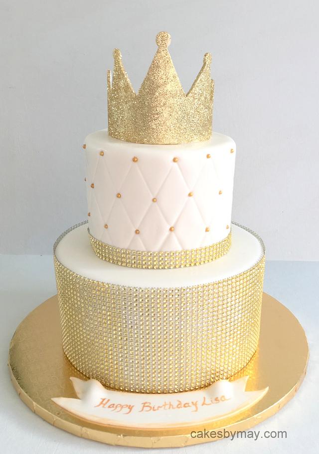 Gold and glimmer - Decorated Cake by Cakes by Maylene - CakesDecor