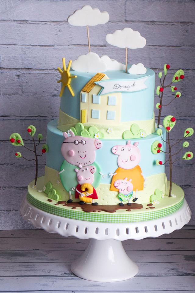 Peppa Pig Cake - Decorated Cake by Vanilla & Me - CakesDecor