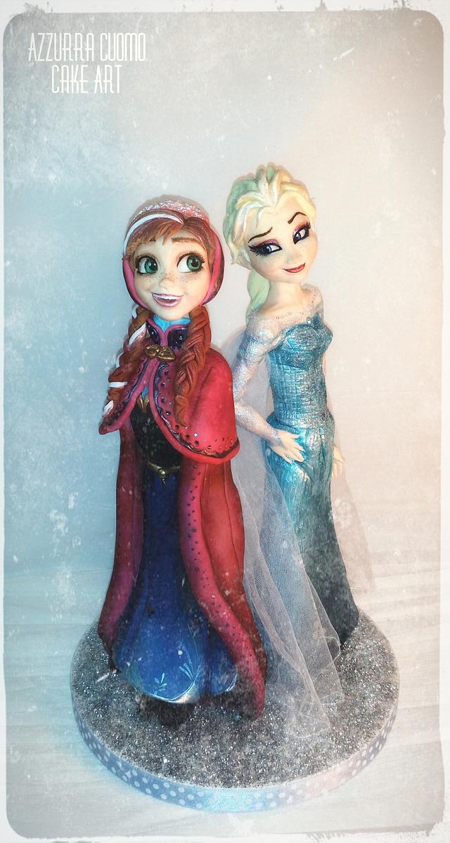 Frozen cake topper: Elsa & Anna...