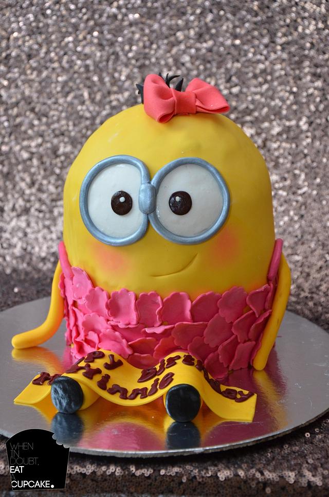 Girly Minion Cake Cake By Sahar Latheef Cakesdecor