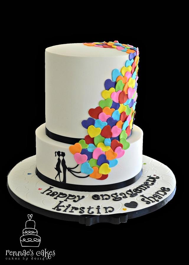 engaged! Decorated Cake by Cakes by Design CakesDecor