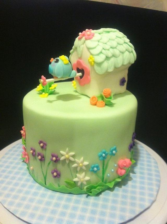 Spring Birdhouse - Decorated Cake by Karen Seeley - CakesDecor