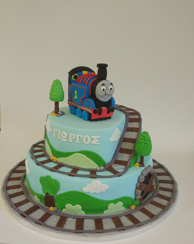 Thomas train - Decorated Cake by nef_cake_deco - CakesDecor