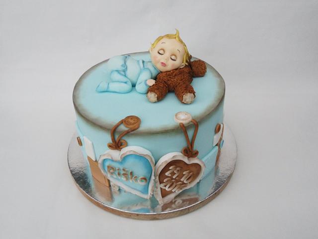 Christening cake - Decorated Cake by Veronika - CakesDecor