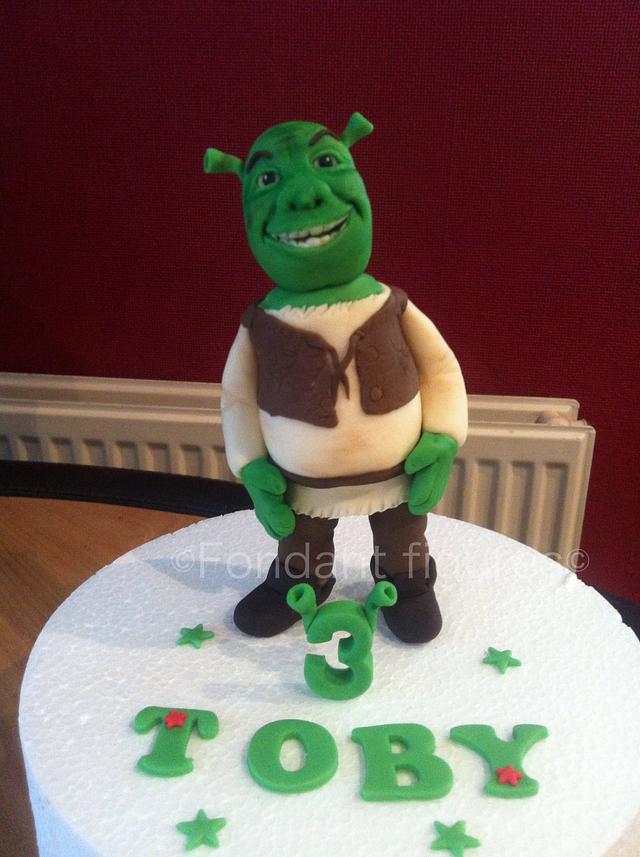 Shrek fondant figure - Decorated Cake by silversparkle - CakesDecor