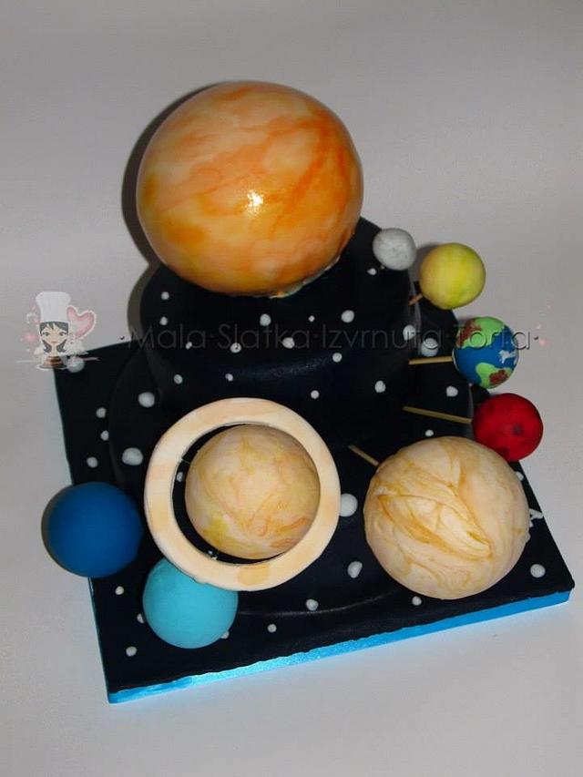 Solar System Cake - Decorated Cake By Tweetylina - Cakesdecor