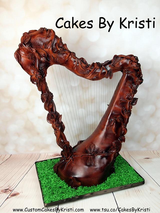 Harp Cake - Cake by Cakes By Kristi - CakesDecor