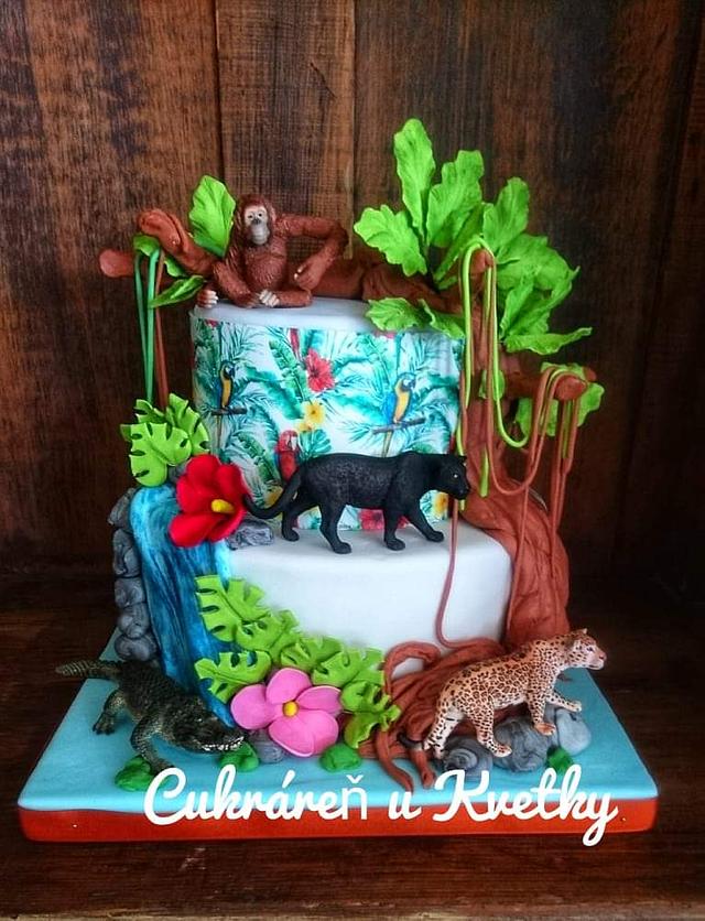 Jungle cake - Decorated Cake by Andrea Kvetka - CakesDecor