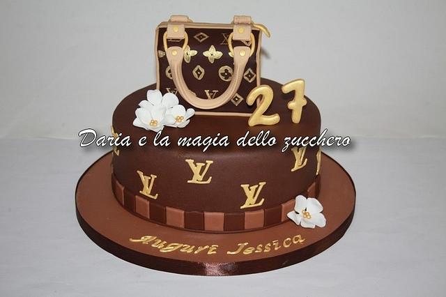 Willow cake decorations - Louis Vuitton torta torba Louis Vuitton