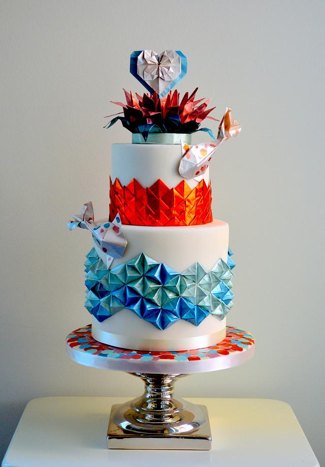 Wedding Cake With Koi Fish And Origami Decorated Cake CakesDecor   K5iz8peczf8w1yruw9ol 