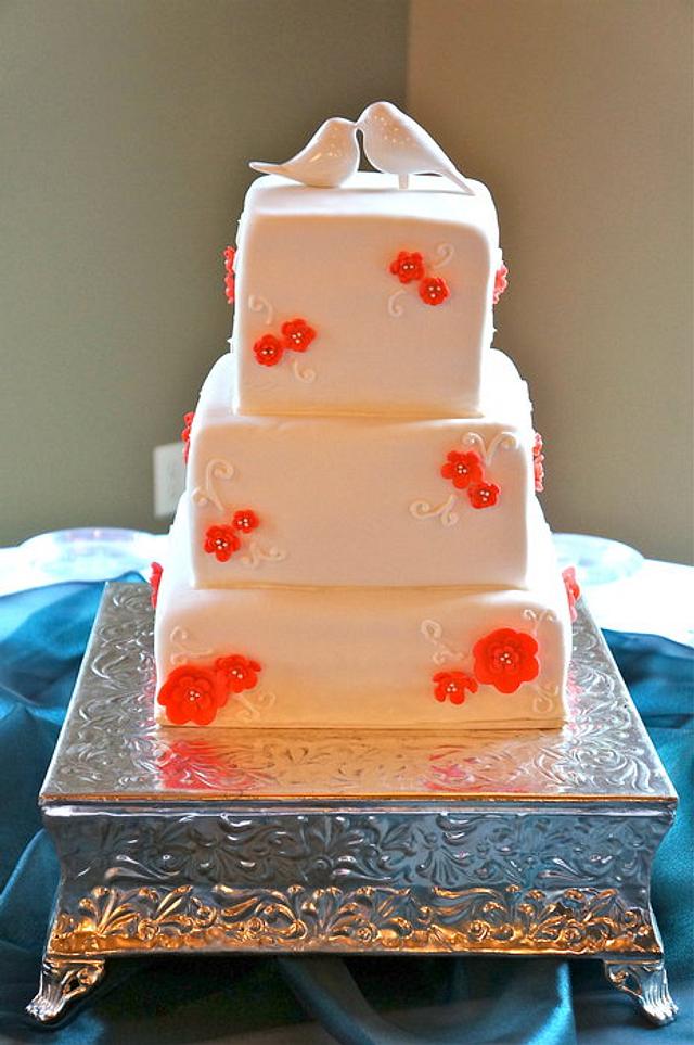 Coral Blossom Cake