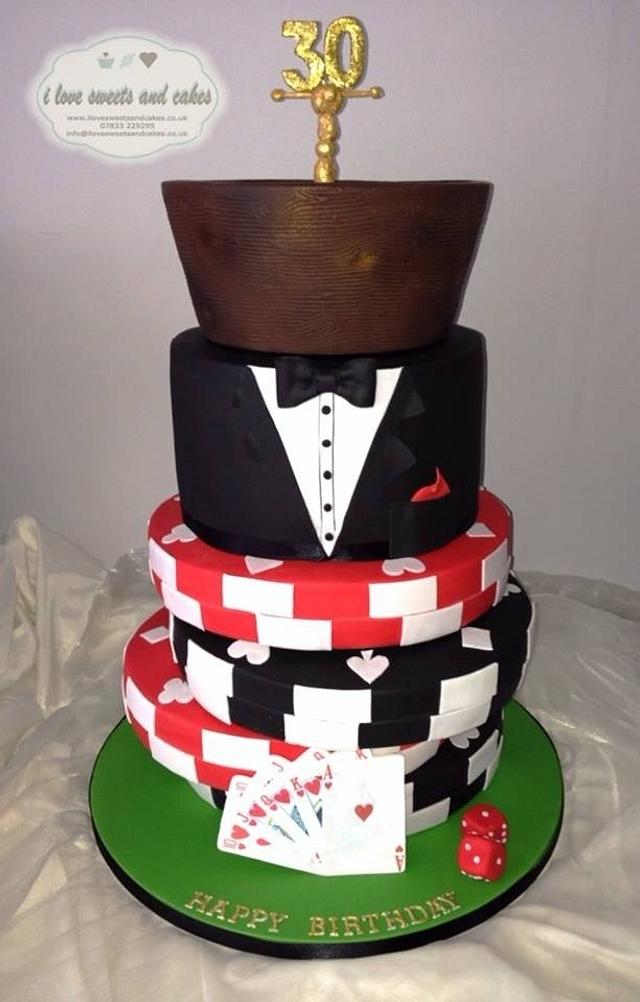 Casino 30th cake - Decorated Cake by Vicki Graham - CakesDecor