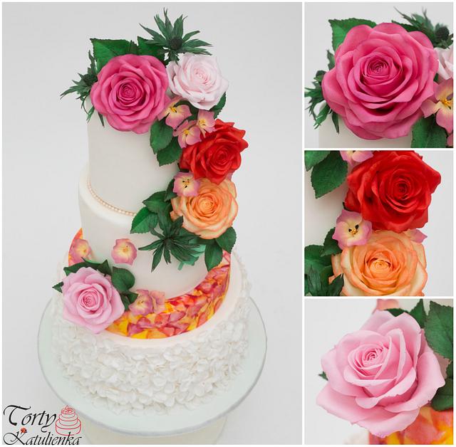 Wedding Flower Cake