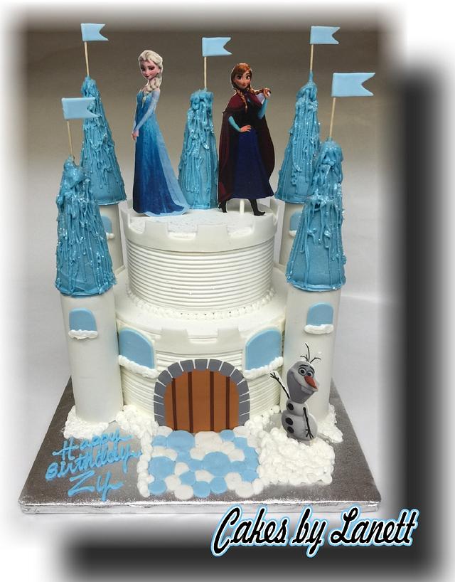 Frozen Castle Cake - Decorated Cake by Lanett - CakesDecor