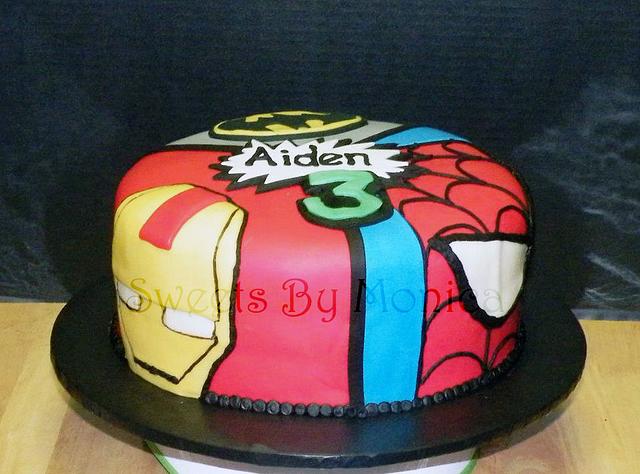 Super Heroes 3rd Birthday Cake