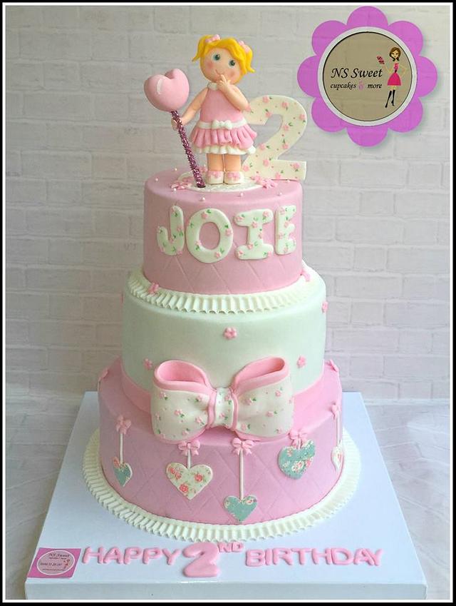 Birthday Cake Cute Girl Cake By Ns Sweet Cakesdecor