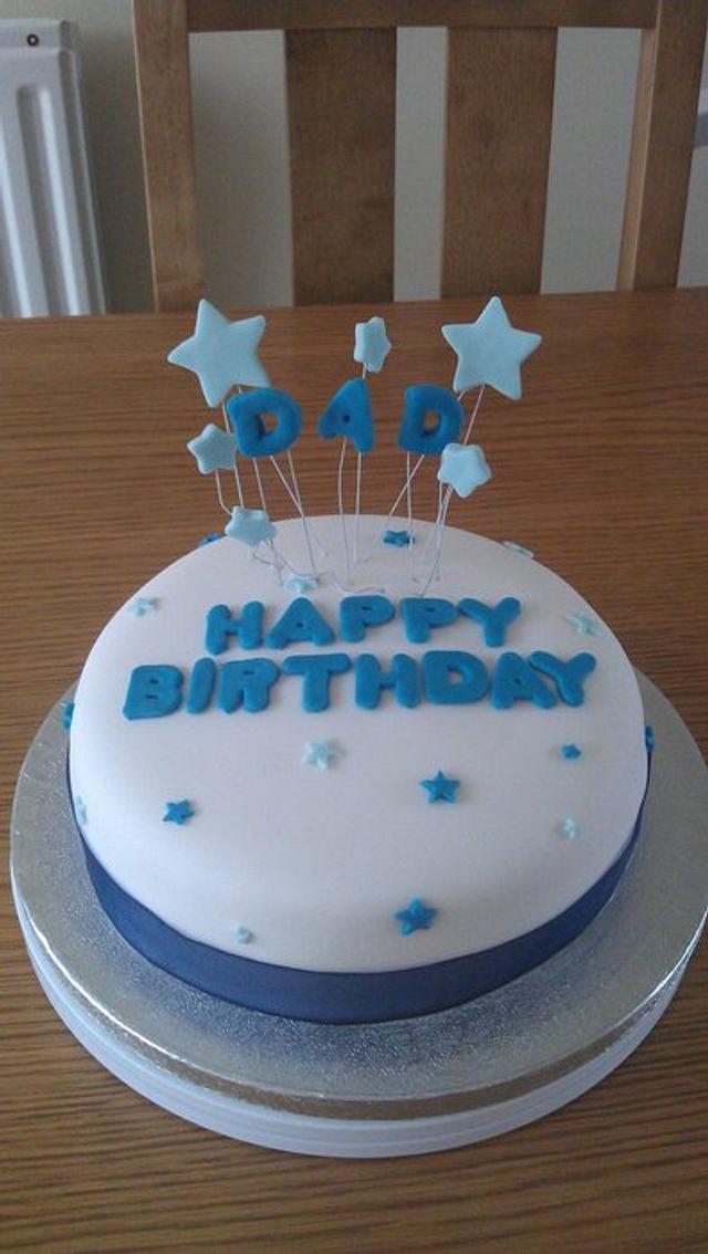 Blue star cake - Decorated Cake by Danielle's Delights - CakesDecor