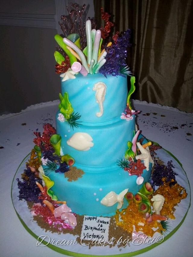 under the sea - Decorated Cake by elci - CakesDecor