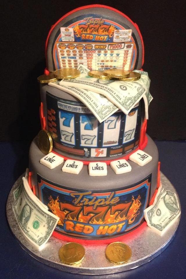 Red Hot Slot Machine Cake - Cake by Tracy's Custom Cakery - CakesDecor
