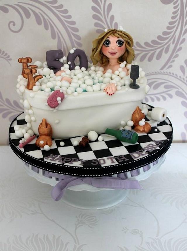 In The Bath Tub Decorated Cake By Zoe S Fancy Cakes Cakesdecor