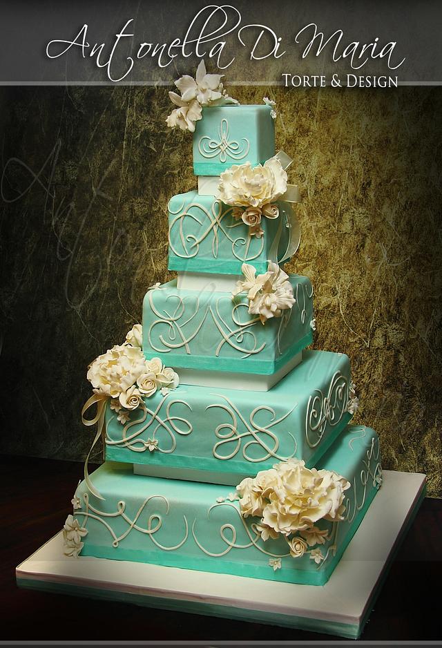 Tiffany Wedding Cake Decorated Cake By Antonella Di CakesDecor   Kg65brnani59eq71j945 