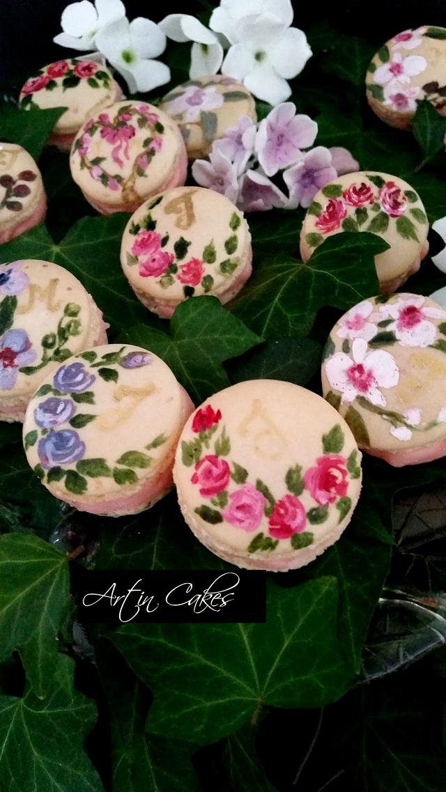 Hand painted Macarons - Decorated Cake by Shree - CakesDecor