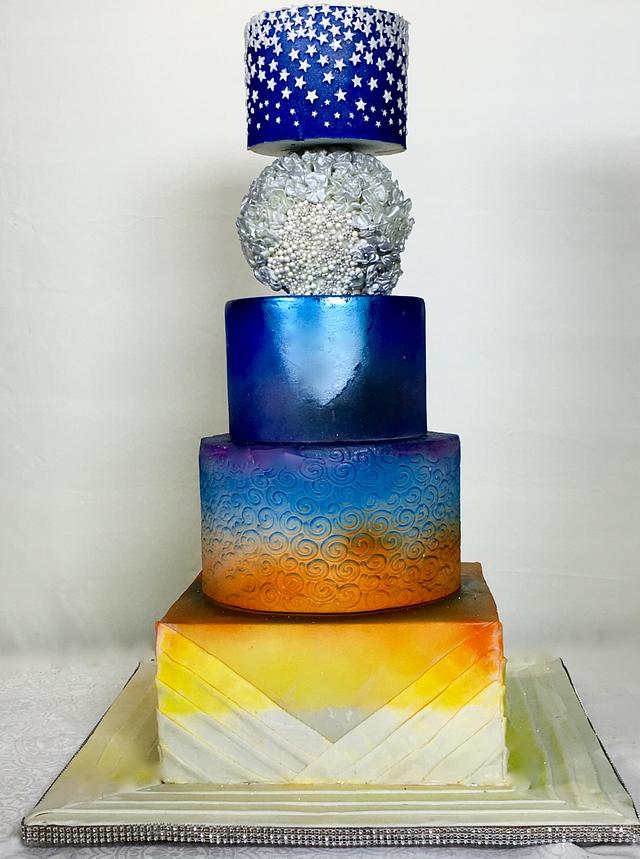 Night and Day - Decorated Cake by Bake N Frost - CakesDecor