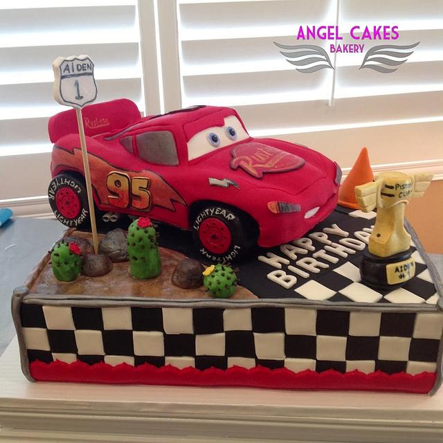 Pink Little Cake: Race Car Theme 1st Birthday Cake