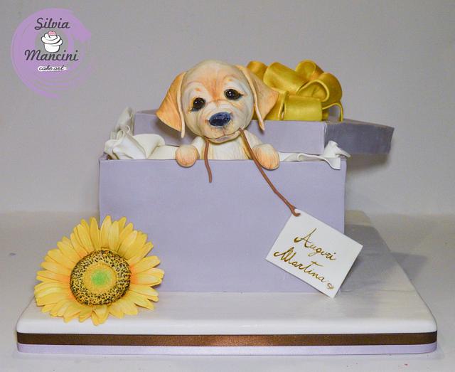 Golden sales retriever cake