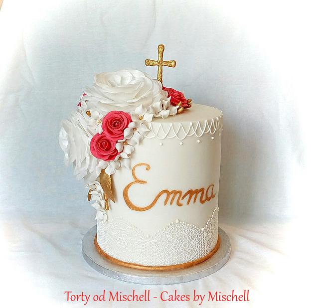 Christening cake - Decorated Cake by Mischell - CakesDecor