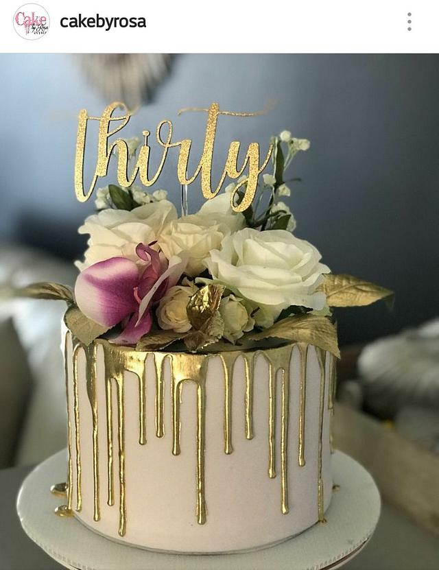 Gold drip Cake