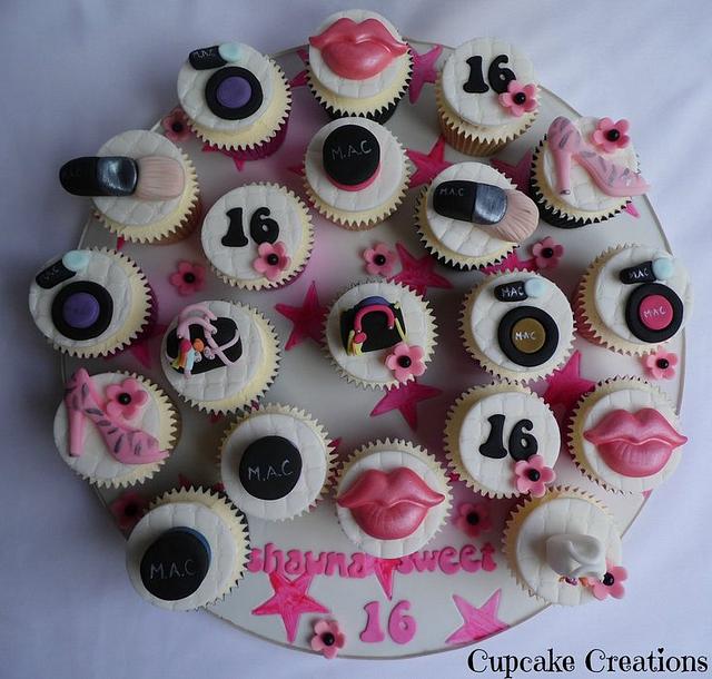 Sweet 16 Make up Cupcakes