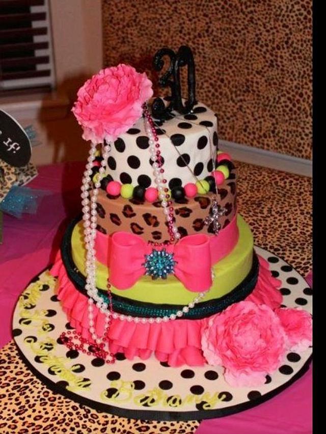 80s Fashion Cake -- Like Totally Awesome, Fur Sure! - - CakesDecor