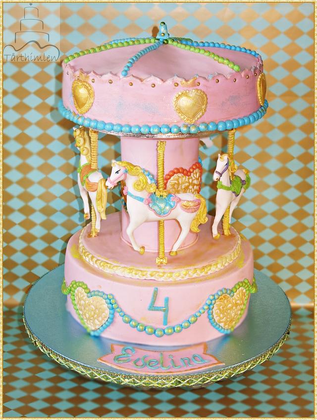 Retro carousel cake - Decorated Cake by Ewa - CakesDecor