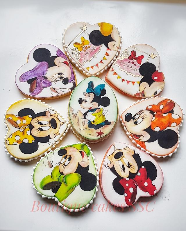 Minnie mouse cookies set 