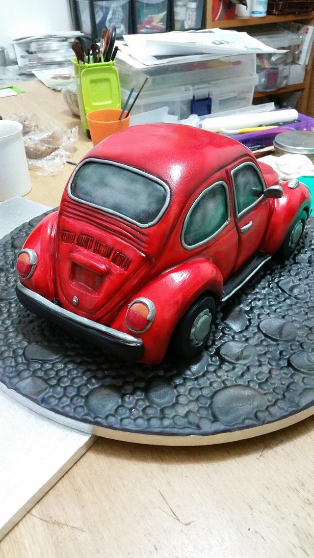Retro VW Beetle cake 