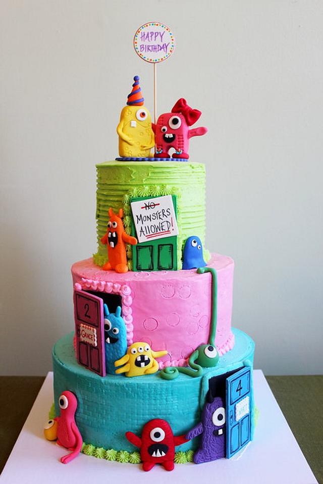 Lil' Monsters. - Decorated Cake by ManBakesCake - CakesDecor