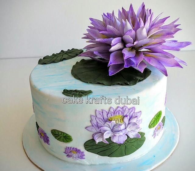 The lotus Flower Decorated Cake by Vinita Lobo CakesDecor