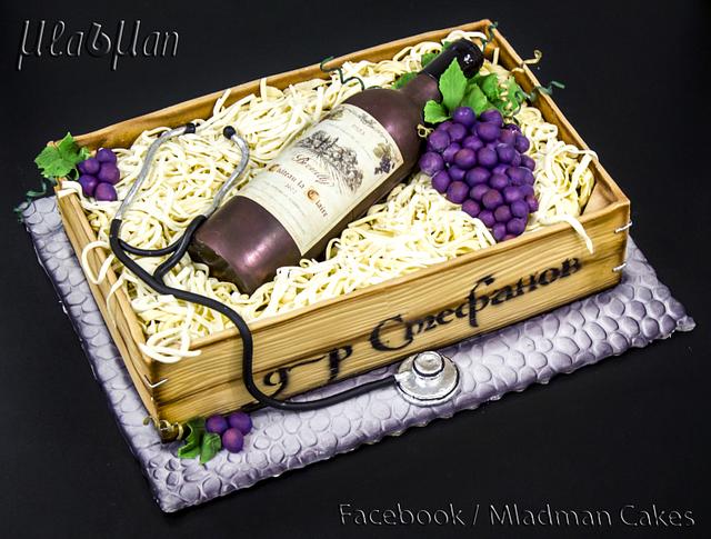 Bottle Wine Cake - Decorated Cake by MLADMAN - CakesDecor